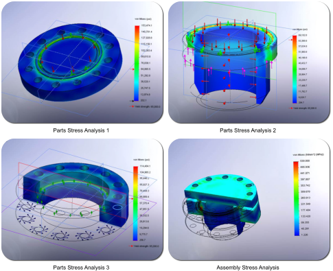 Parts Stress Analysis 1 Parts Stress Analysis 2 Parts Stress Analysis 3 Assembly Stress Analysis